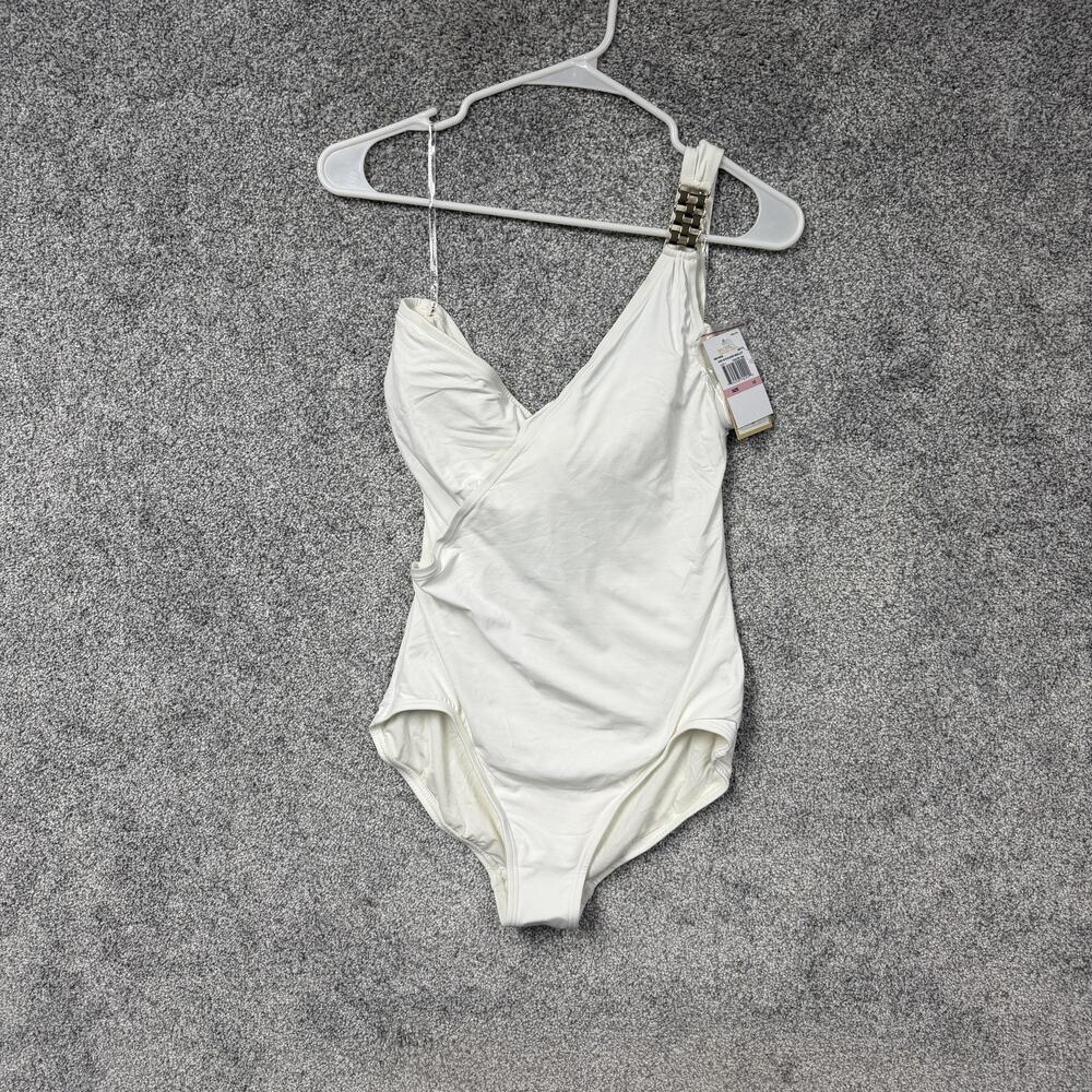 Michael Michael Kors One Piece Swimsuit Size 10 One Shoulder Designer Old Money